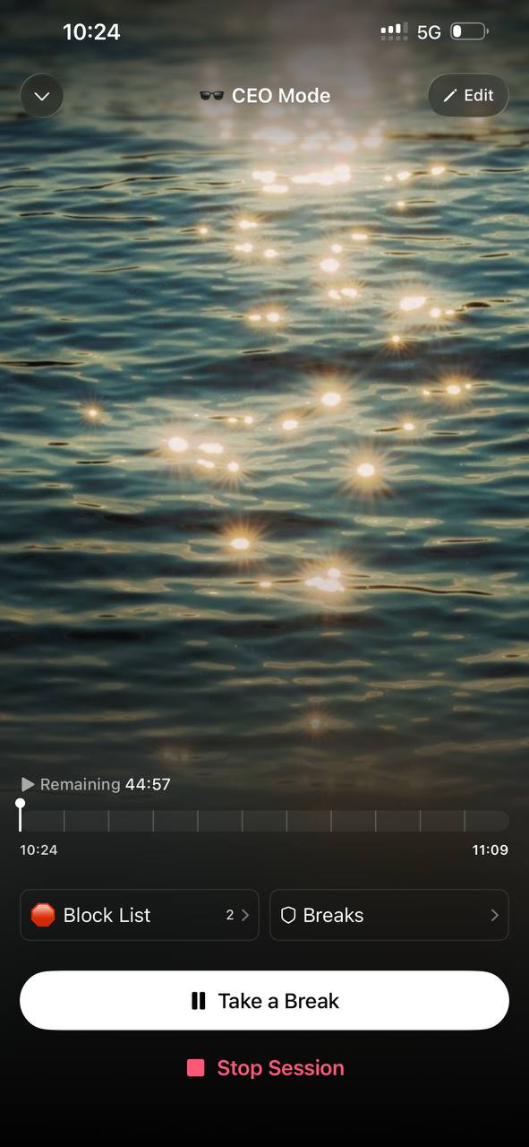 Focus sessions in the existing Opal app