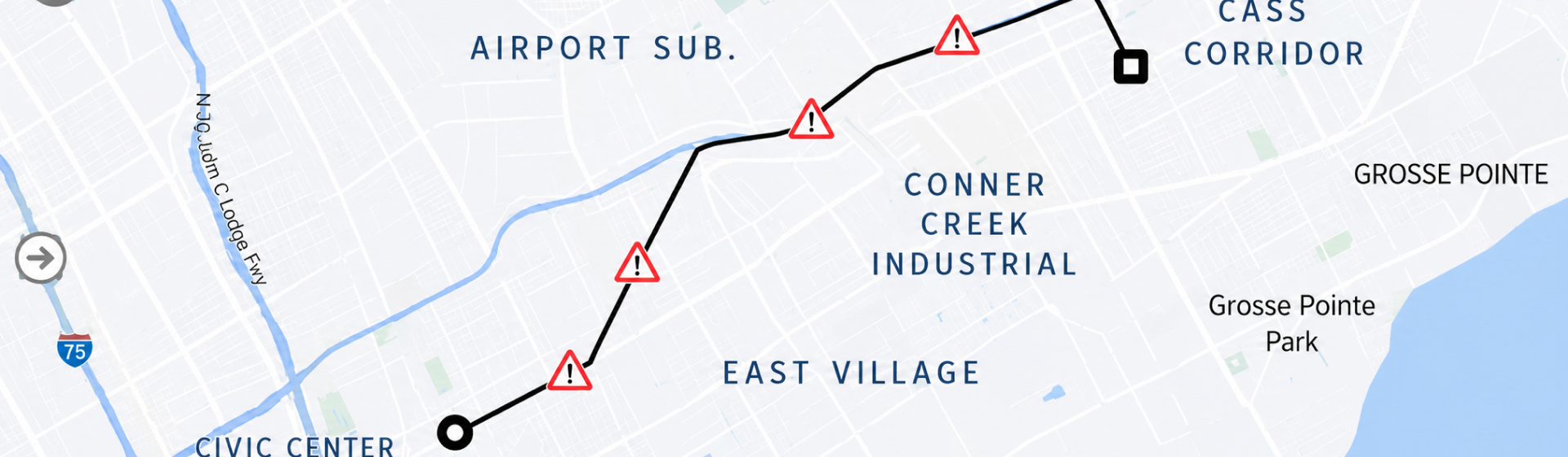 Ride-hailing route shown during an active trip